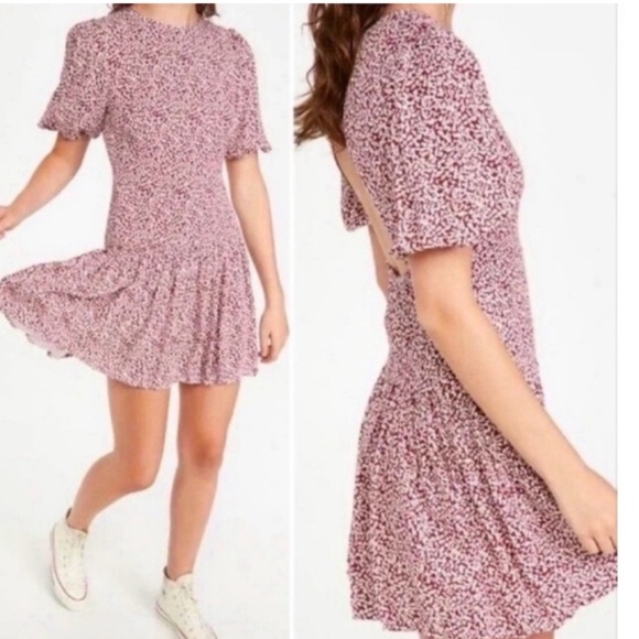 Free People Dresses & Skirts - Free People Dancing In The Dark Puff Sleeve Mini Dress Medium